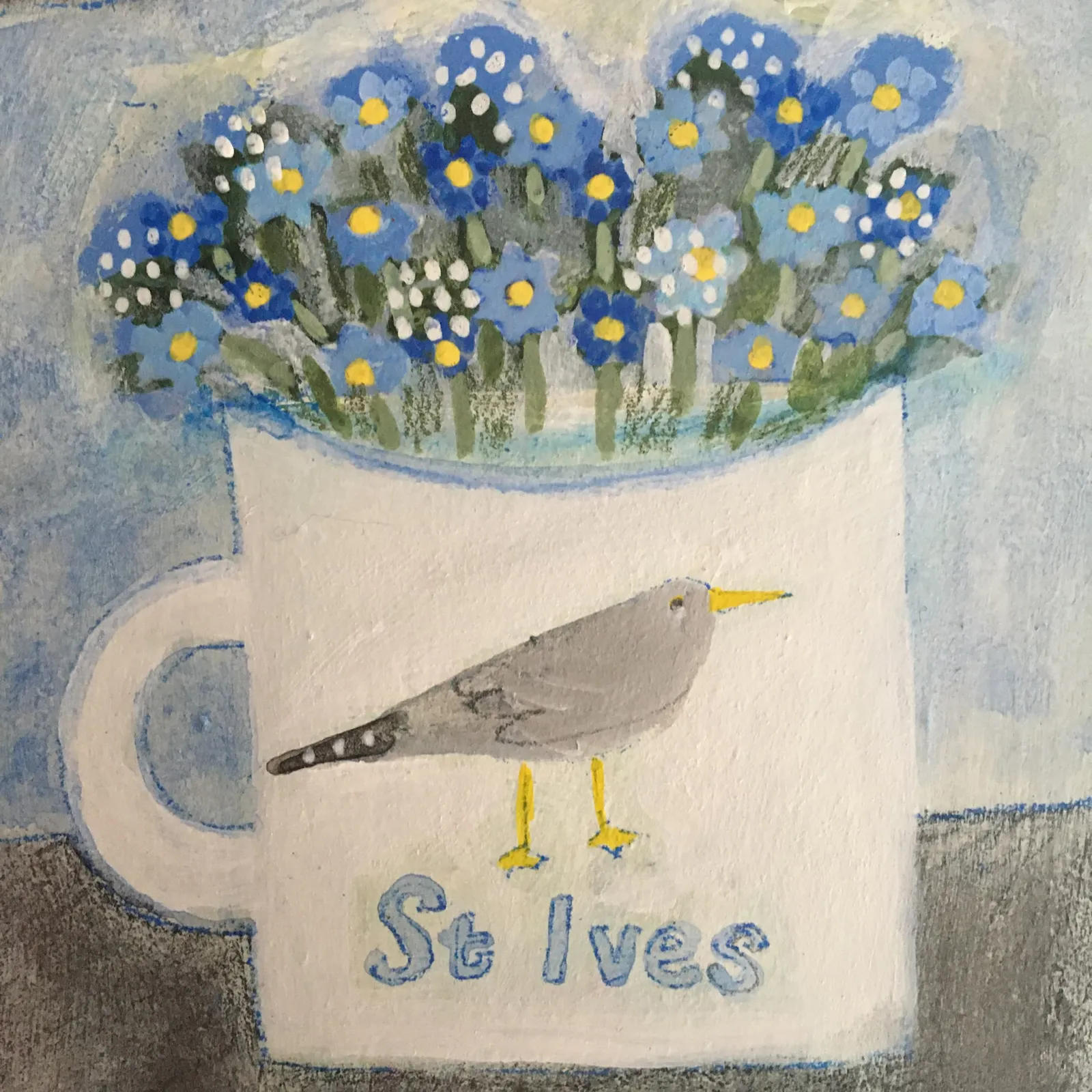 Jill Leman PPRWS Hon. RE, St Ives Forget-me-nots