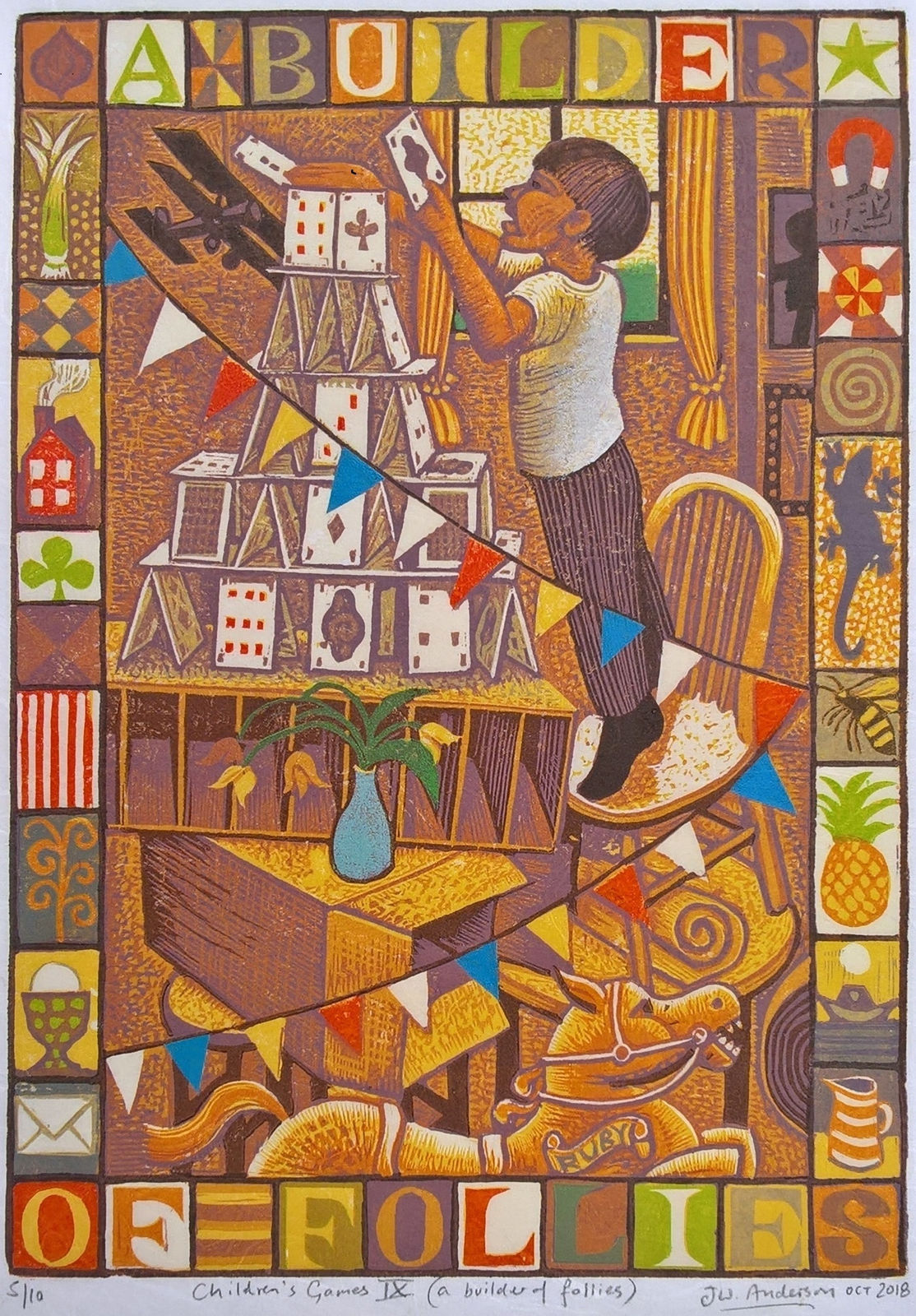 Jim Anderson RE, Children's Games IX (a builder of follies)