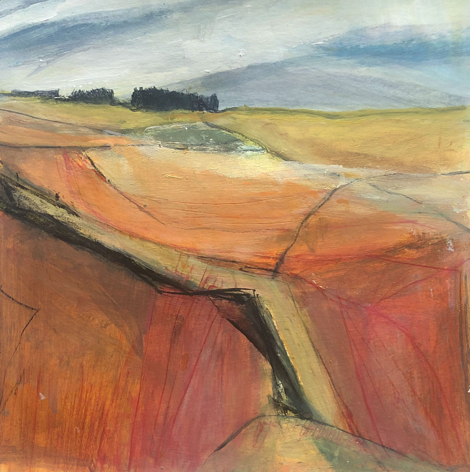 Olivia Adamczyk O'Sullivan RWS, Looking for Hadrian's Wall