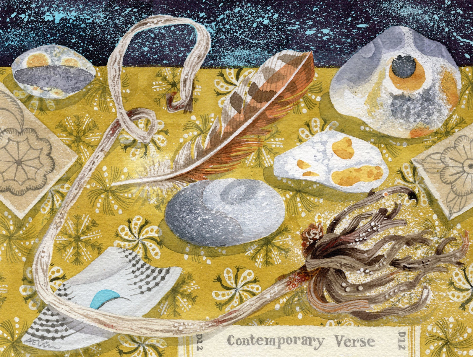 Angie Lewin RWS RE, Flints and Holdfast