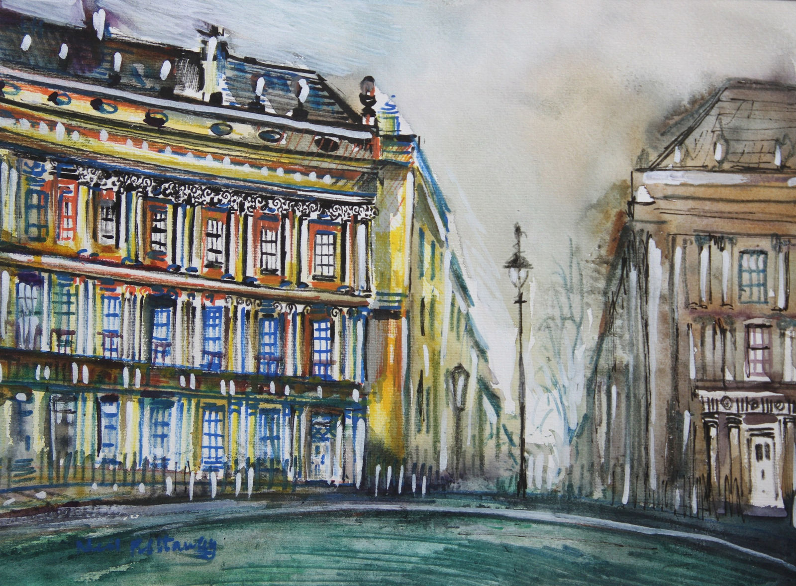 Neil Pittaway RWS RE, The Circus (1768), Bath, England