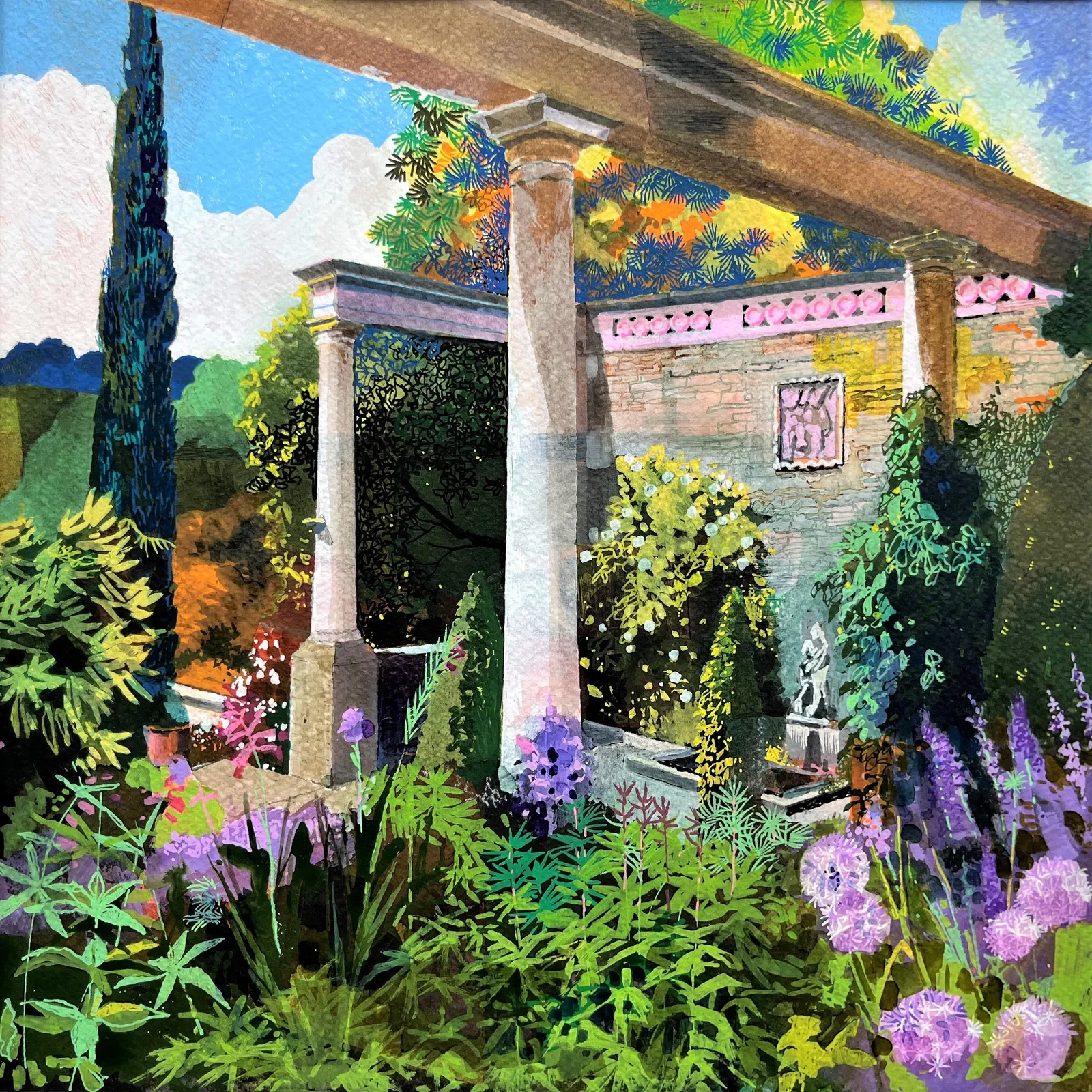 Claire Denny RWS, Iford Manor Garden