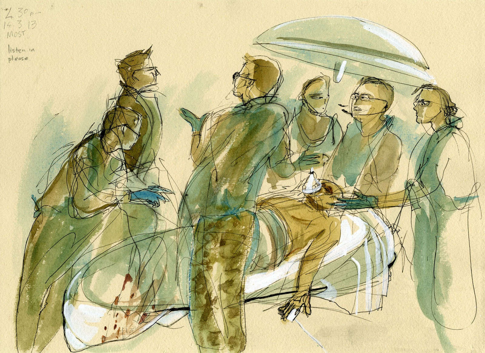 Julia Midgley RWS RE, Listen In Please