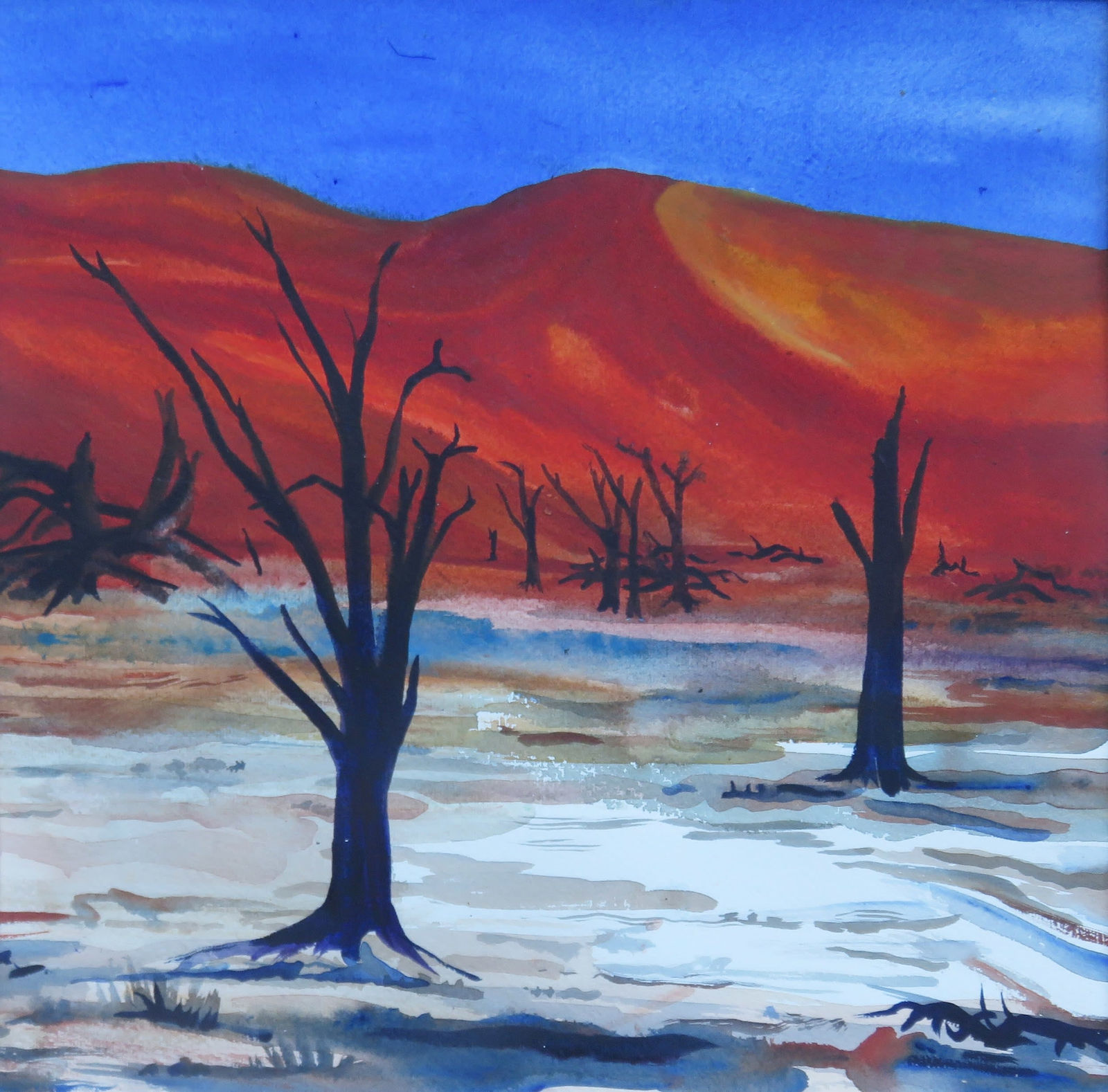 Neil Pittaway RWS RE, The Trees of Deadvlei Namibia