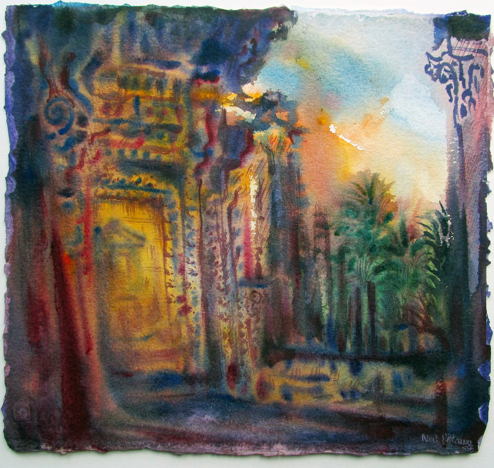 Neil Pittaway RWS RE, Evening at Palmyra, Syria