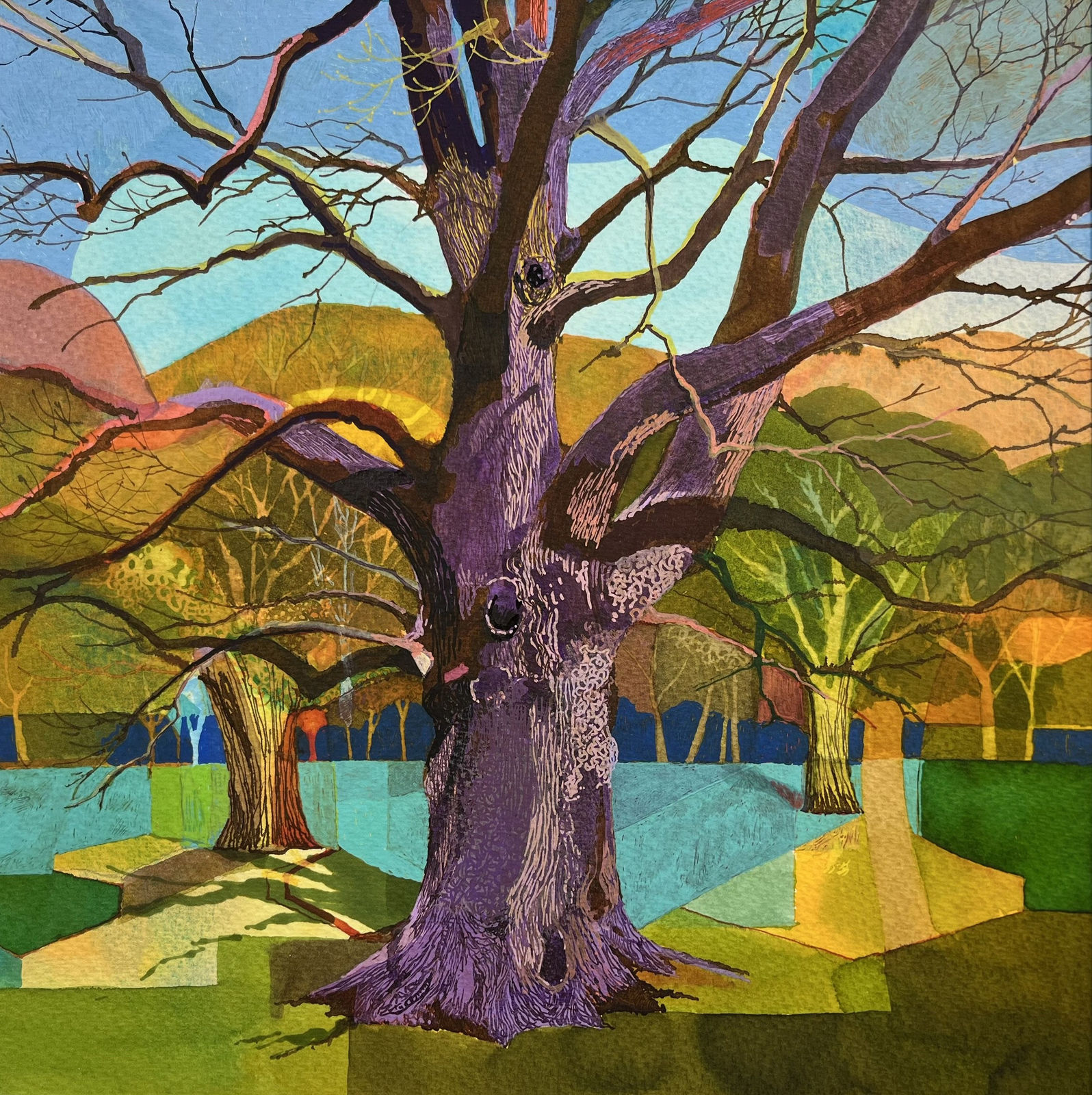 Claire Denny RWS, Winter Oak