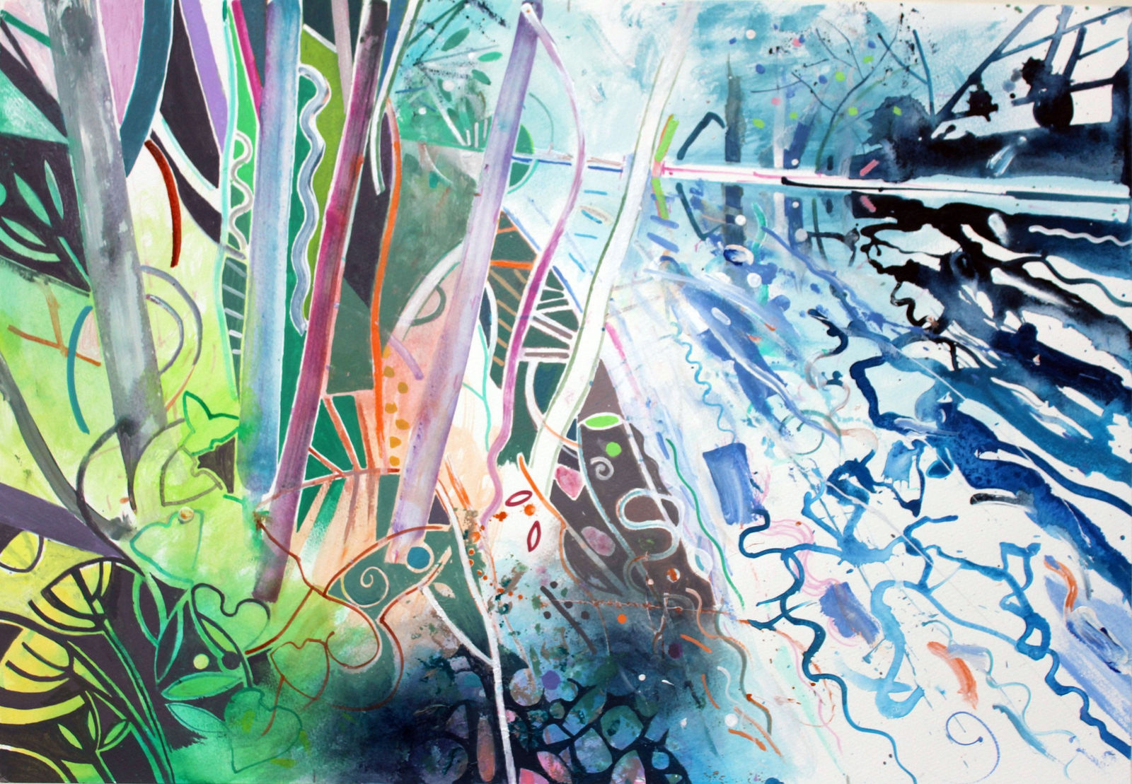 David Wiseman RWS, Through the Trees, River Brent