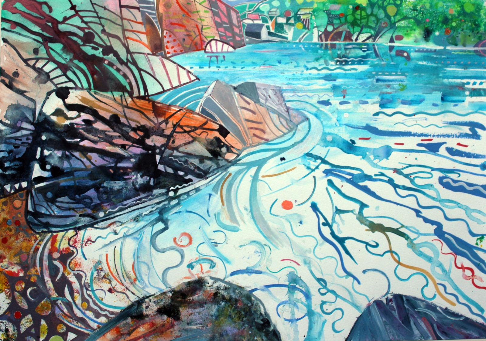 David Wiseman RWS, Incoming Tide, Rocky Beach, Hope Cove