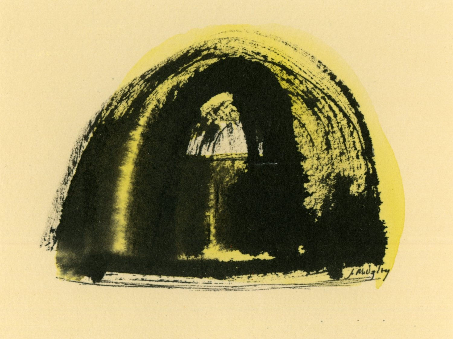 Julia Midgley RWS RE, Portrait in a Snow Dome