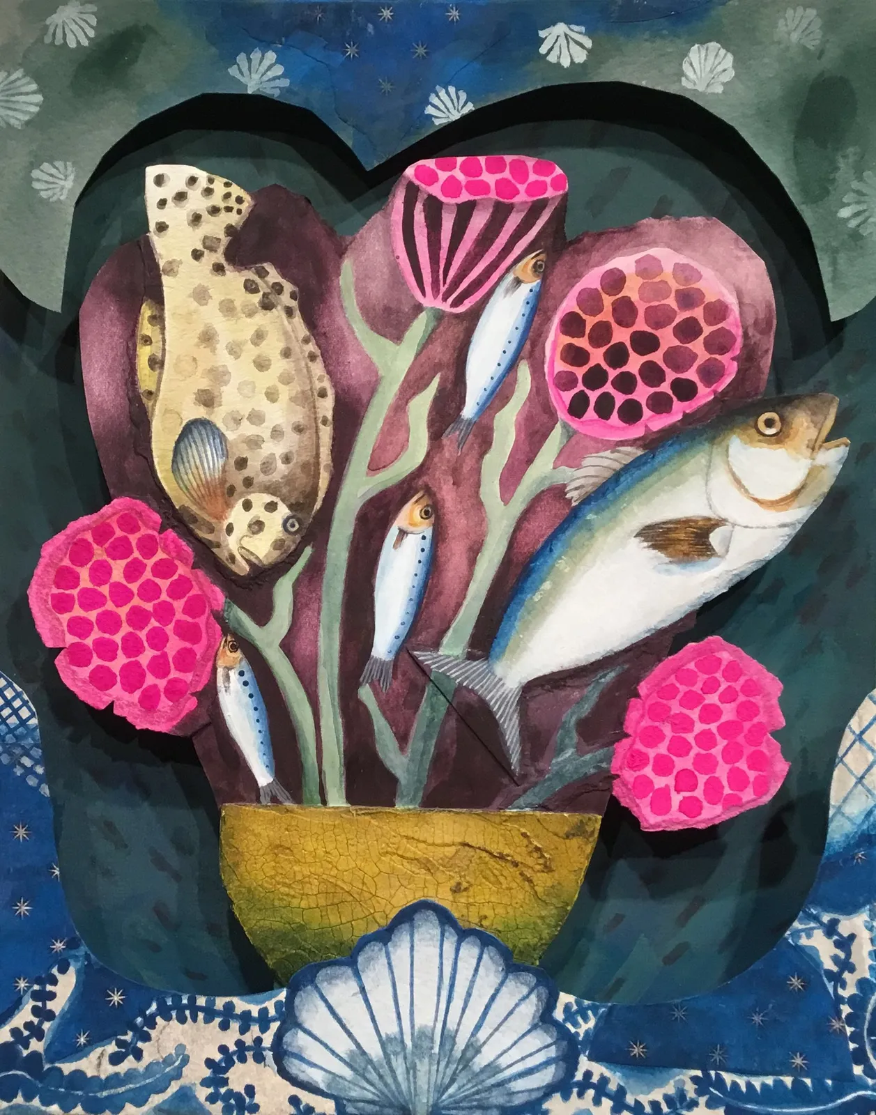 Gertie Young RWS, Bouquet of Fish
