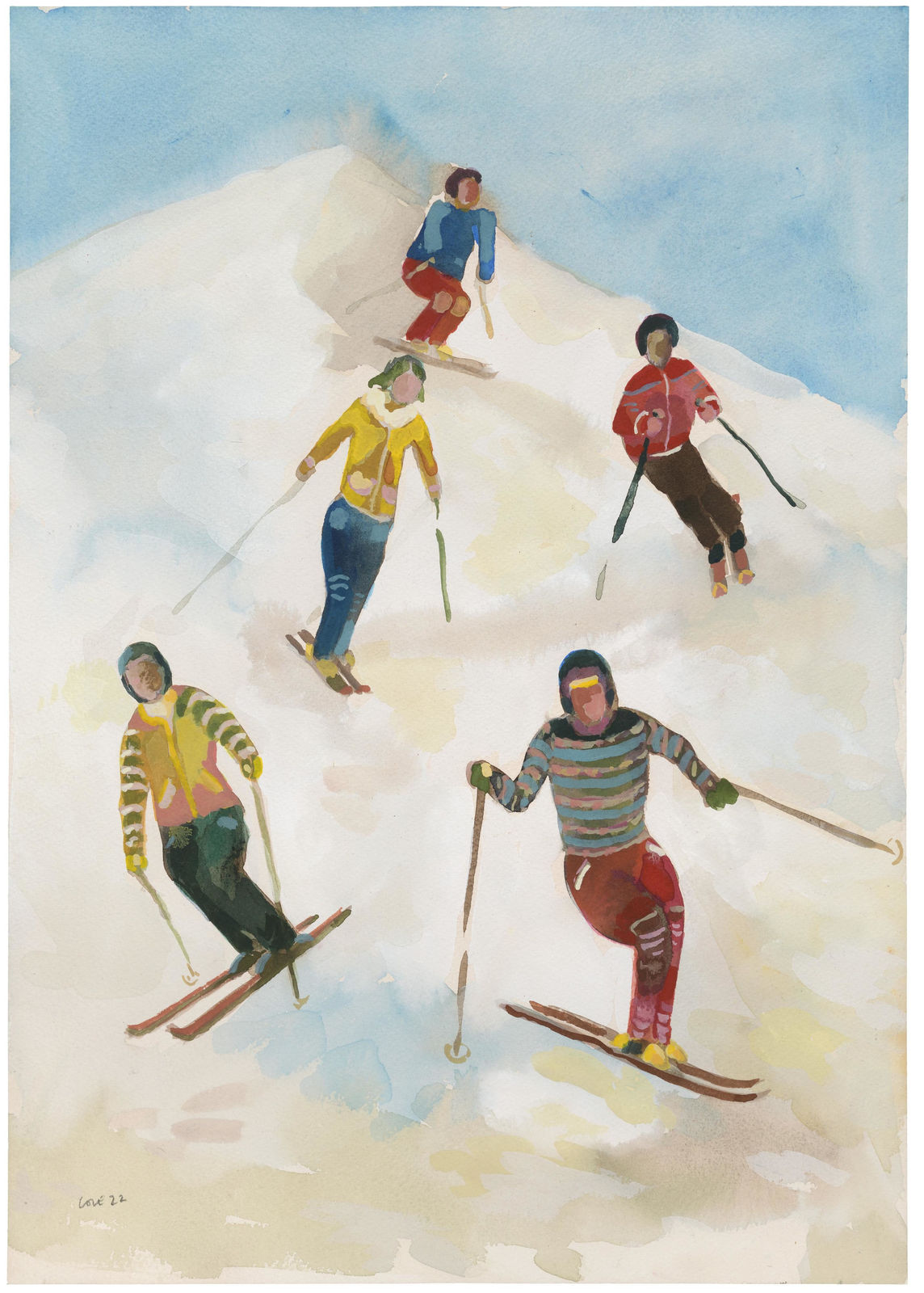 Lottie Cole RWS, Skiiers