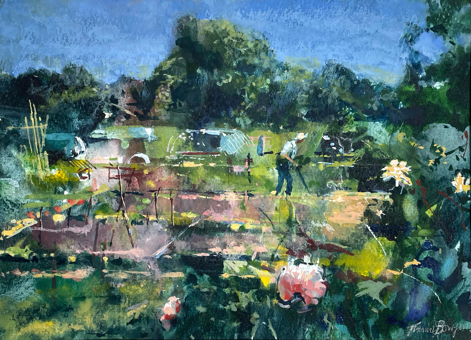 Francis Bowyer PPRWS Hon. RE, The Happy Gardener