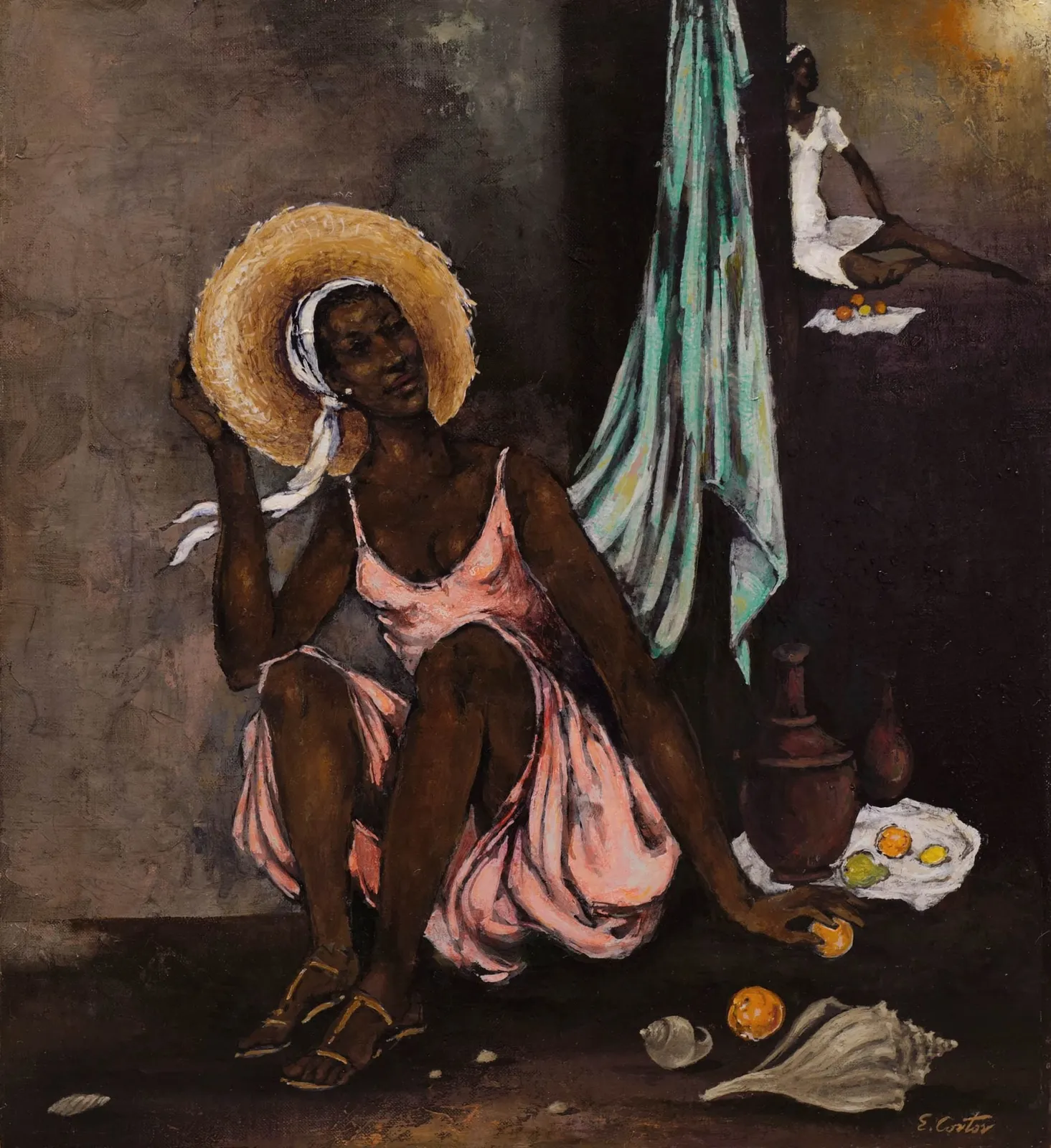 Eldzier Cortor, Marche Assemblage III, ca. 1985