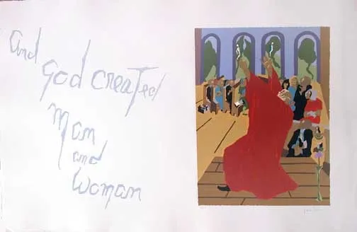 Jacob Lawrence, “And God created man and woman.”, 1990