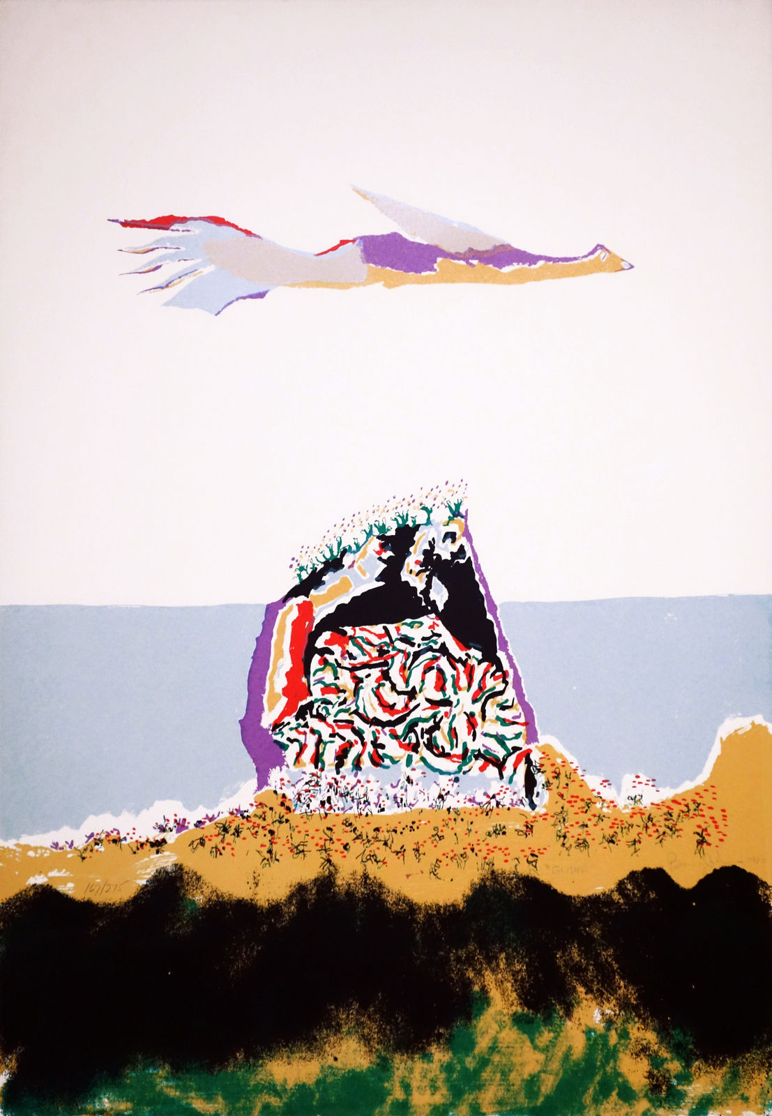 Benny Andrews, Glider, 1980