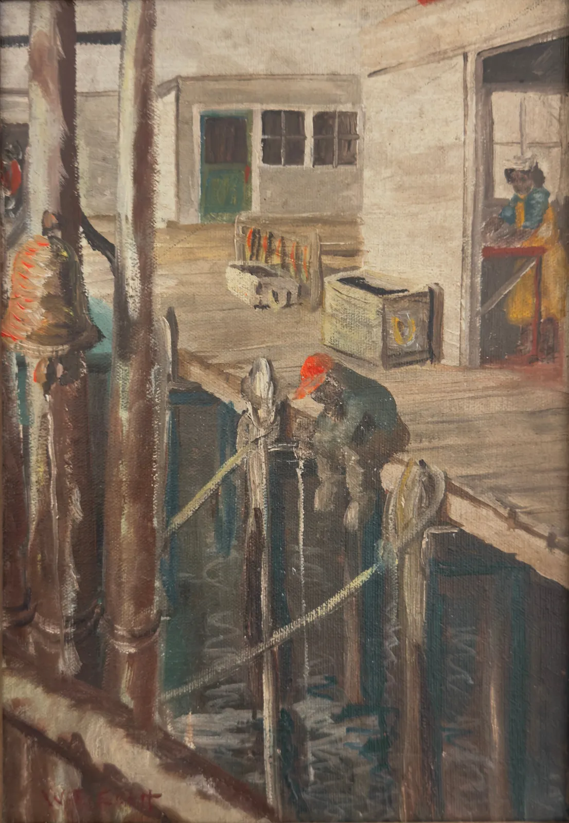 William Edouard Scott, On the Pier, ca. 1940