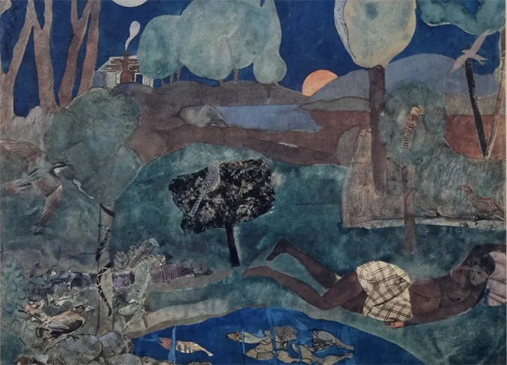 Romare Bearden, Recollection Pool, ca. 1970