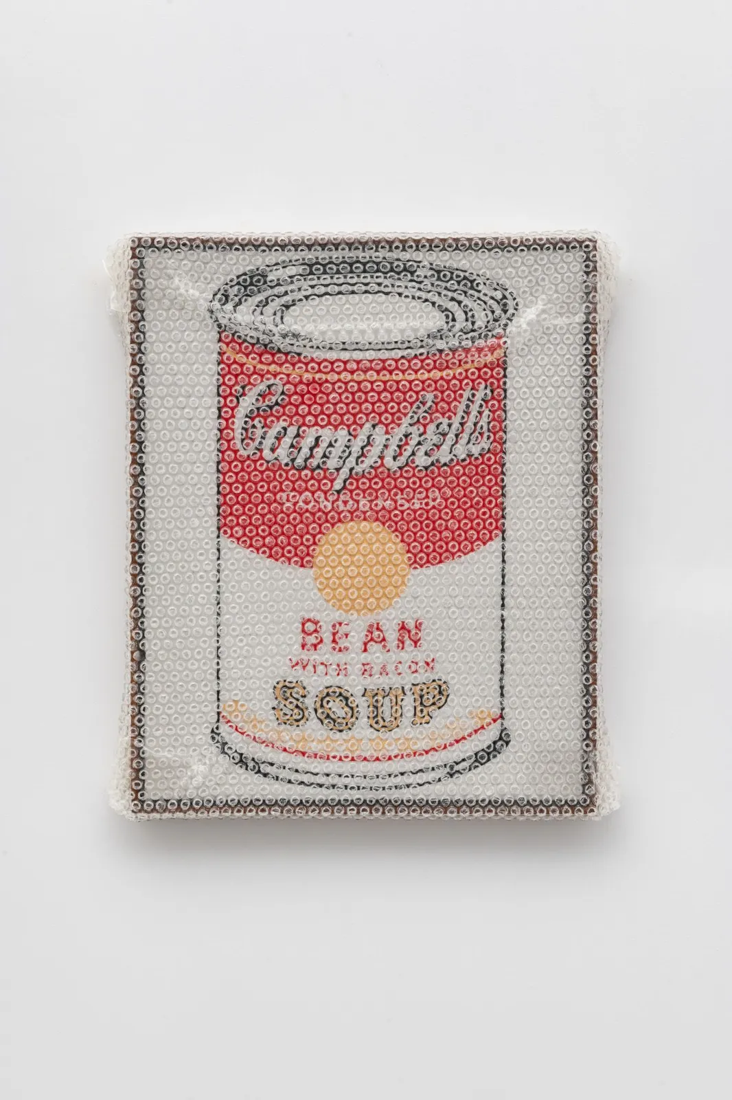 Tammi Campbell, Campbell's Soup Can (Bean with Bacon) with Bubble Wrap and Packing Tape, 2022