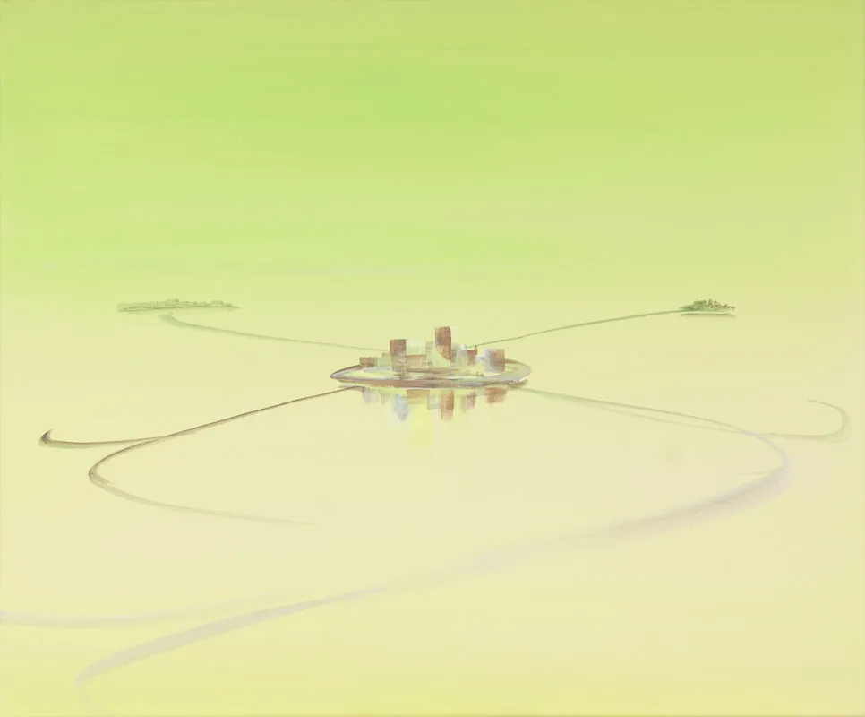 Wanda Koop, Soft Green (Satellite Cities Series), 2004