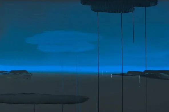 Wanda Koop, Smalt Blue (Gravity Series), 2011