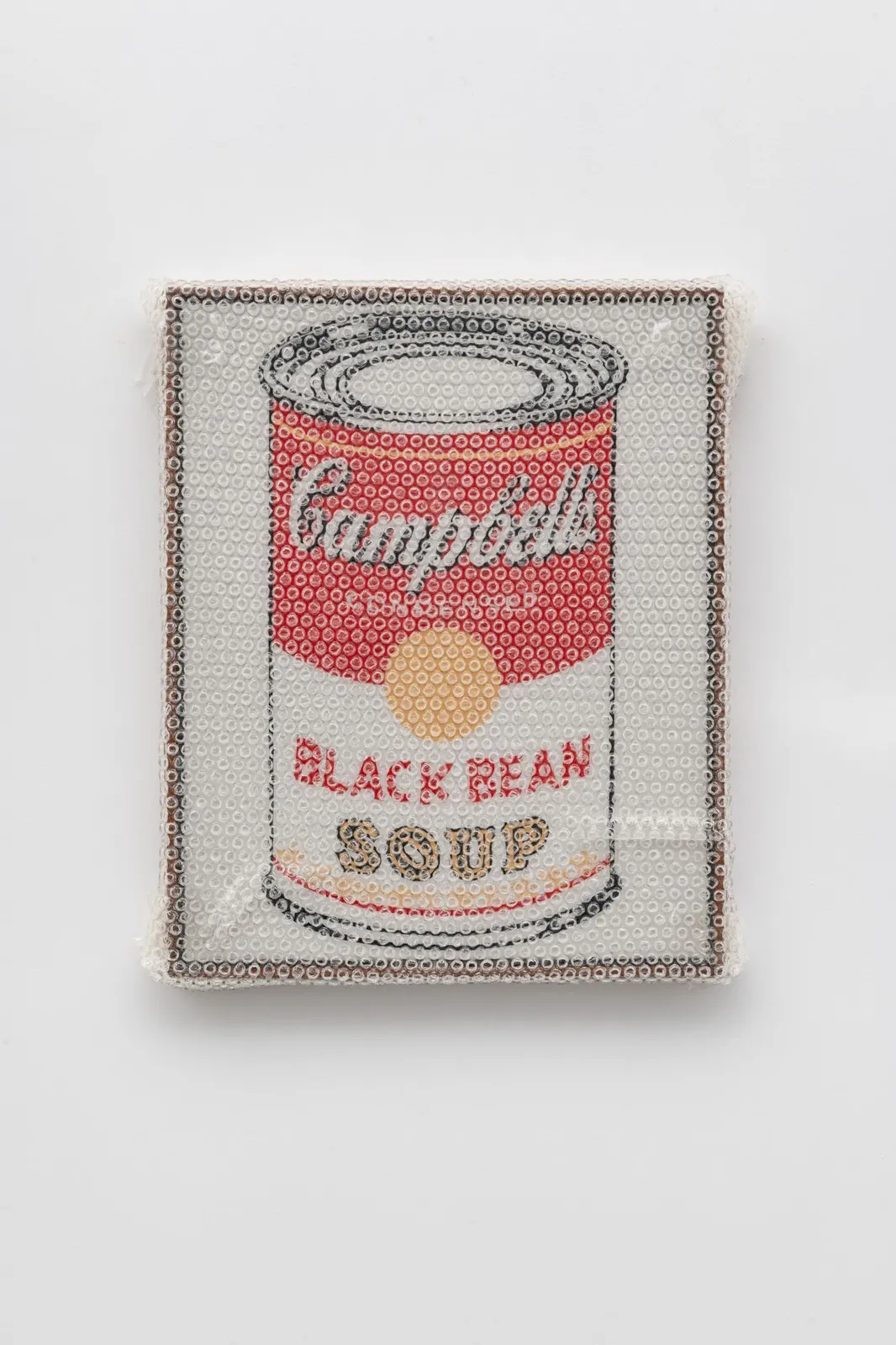 Tammi Campbell, Campbell's Soup Can (Black Bean) with Bubble Wrap and Packing Tape, 2022