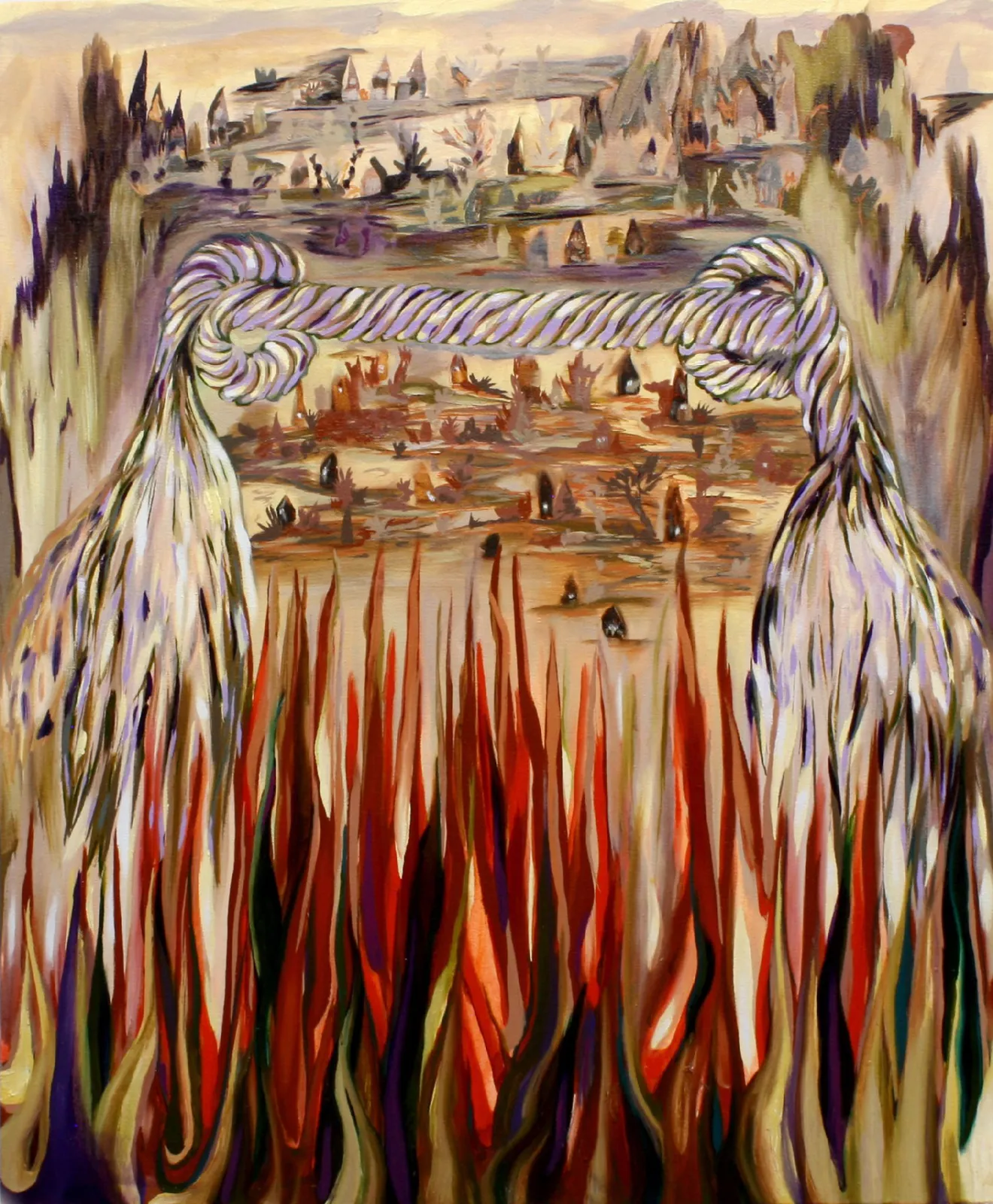 Amanda Boulos, Ringing, Fire, 2023