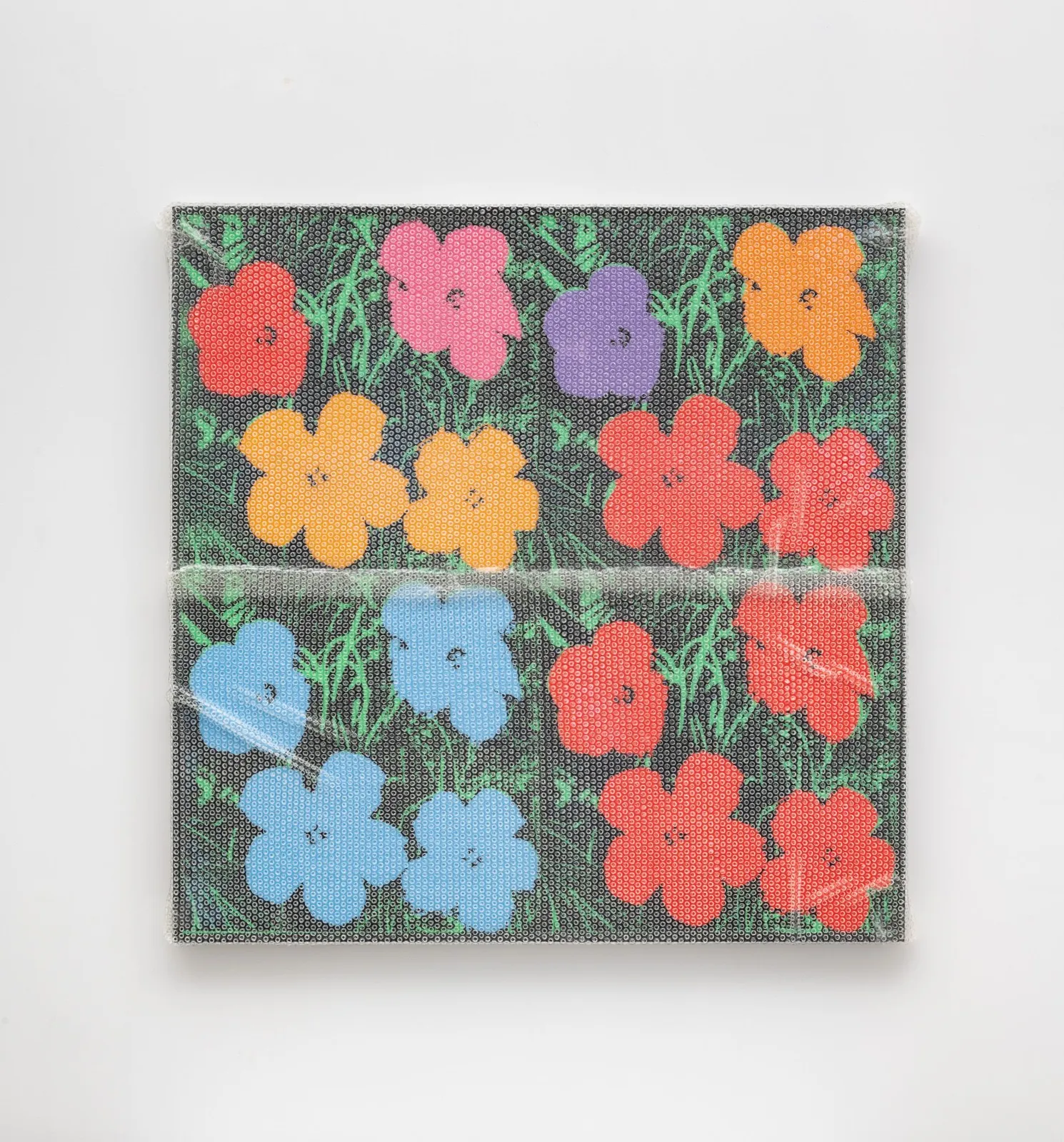 Tammi Campbell, Flowers with Bubble Wrap and Packing Tape, 2022