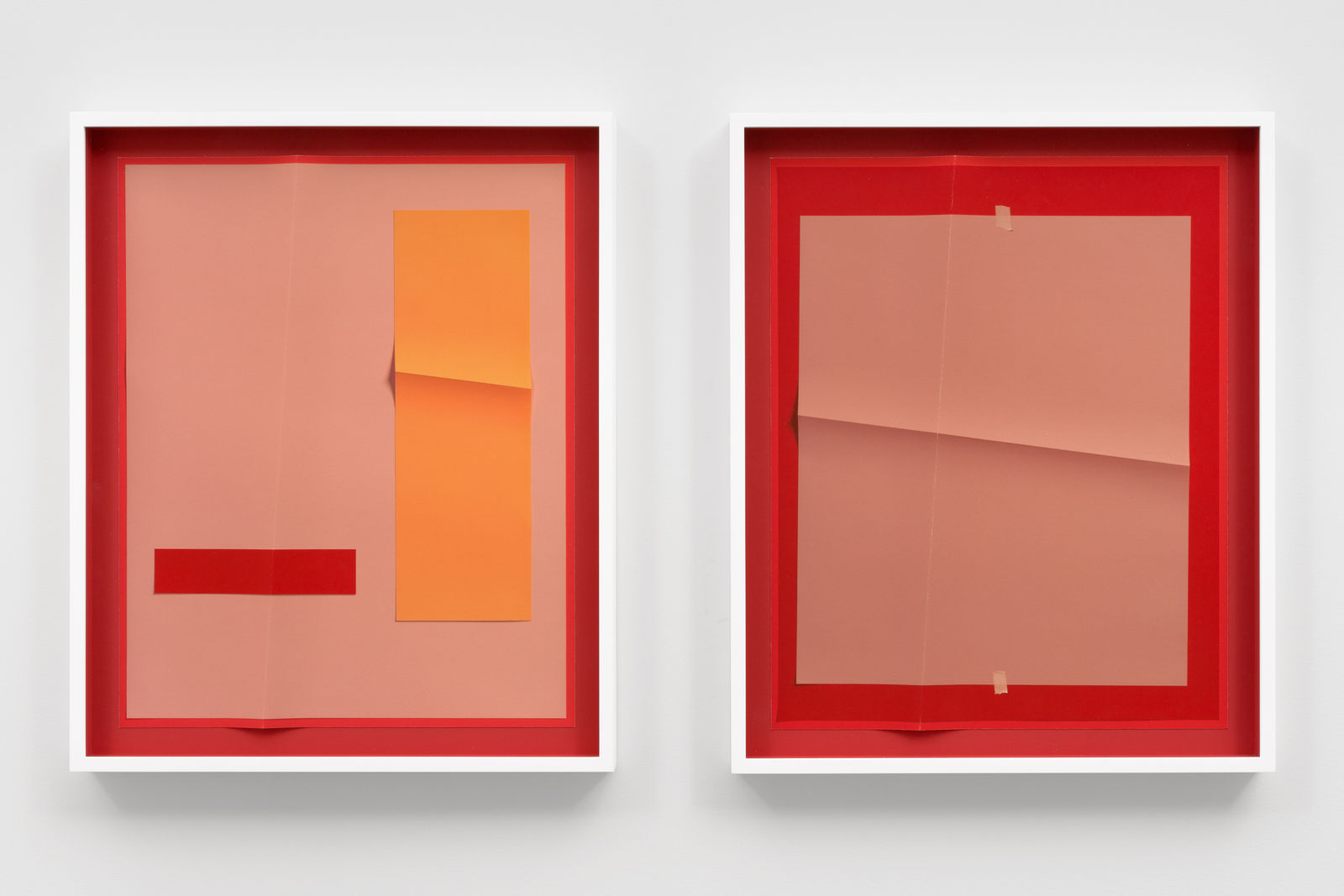 John Houck, Accumulator #34.1, 3 Colors Each #CC222D, #FE5A41. #CF415B, 2020