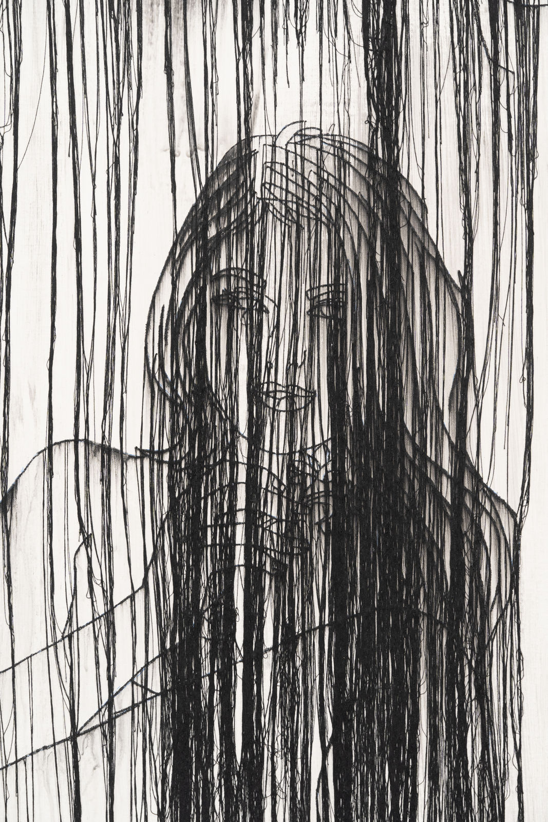 Ghada Amer, Girl with Garden Carnation, 2017