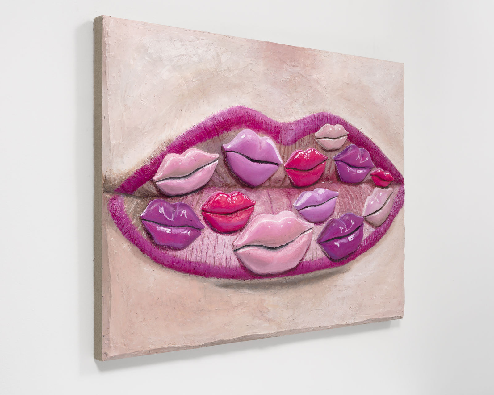 Gina Beavers, Pink Lips on Lips, 2020