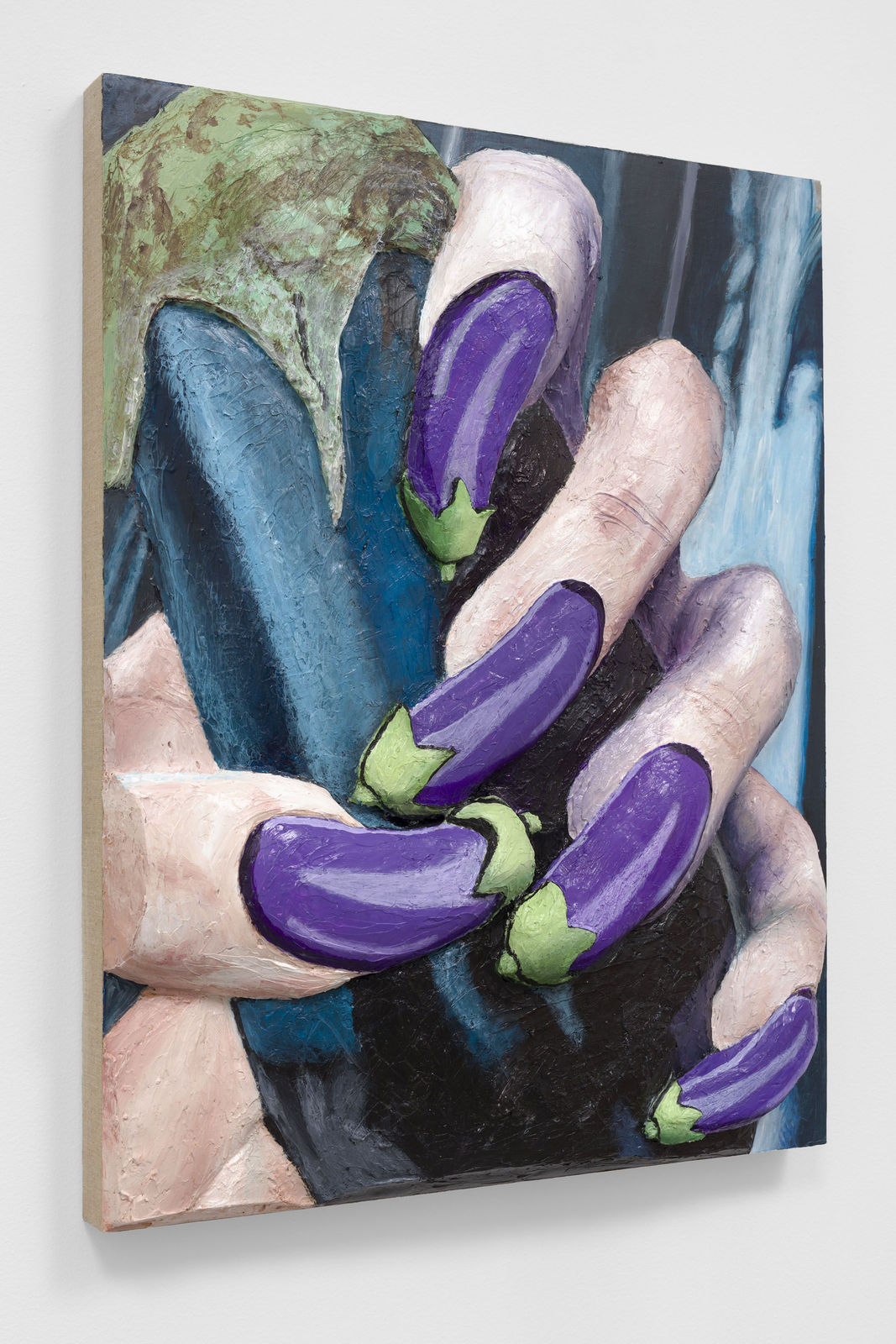 Gina Beavers, Eggplant Emoji Nails, 2019
