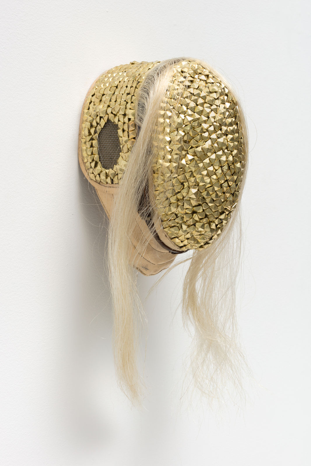 Allison Janae Hamilton, Gold Mask with Pall Mane, 2021