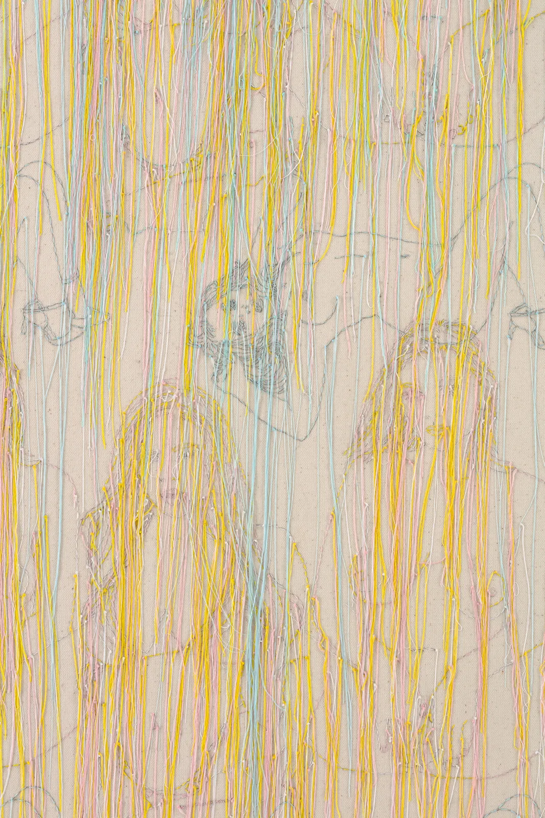 Ghada Amer, YELLOW AND BLUE, 2023