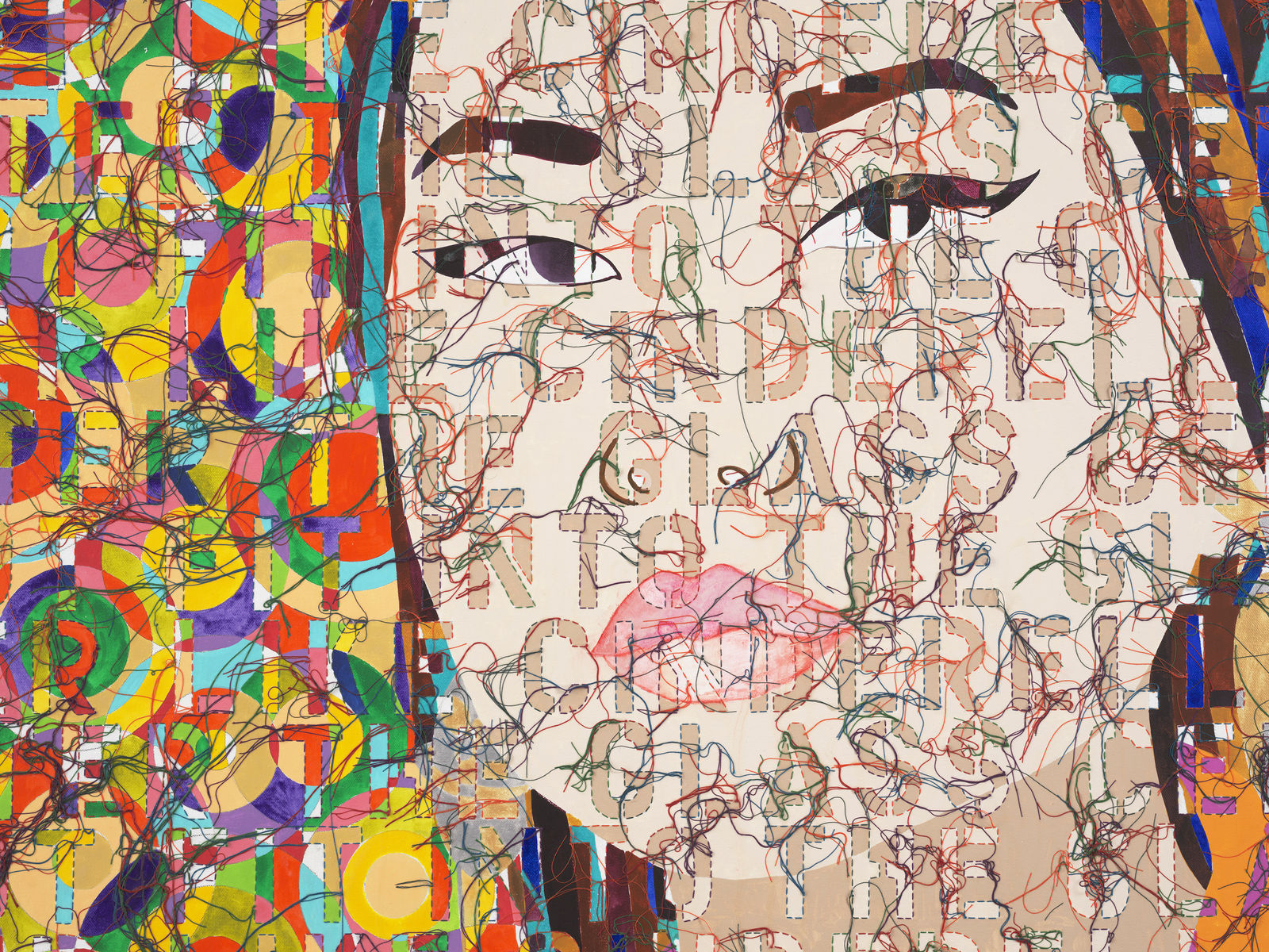 Ghada Amer, Portrait of Elizabeth, 2021