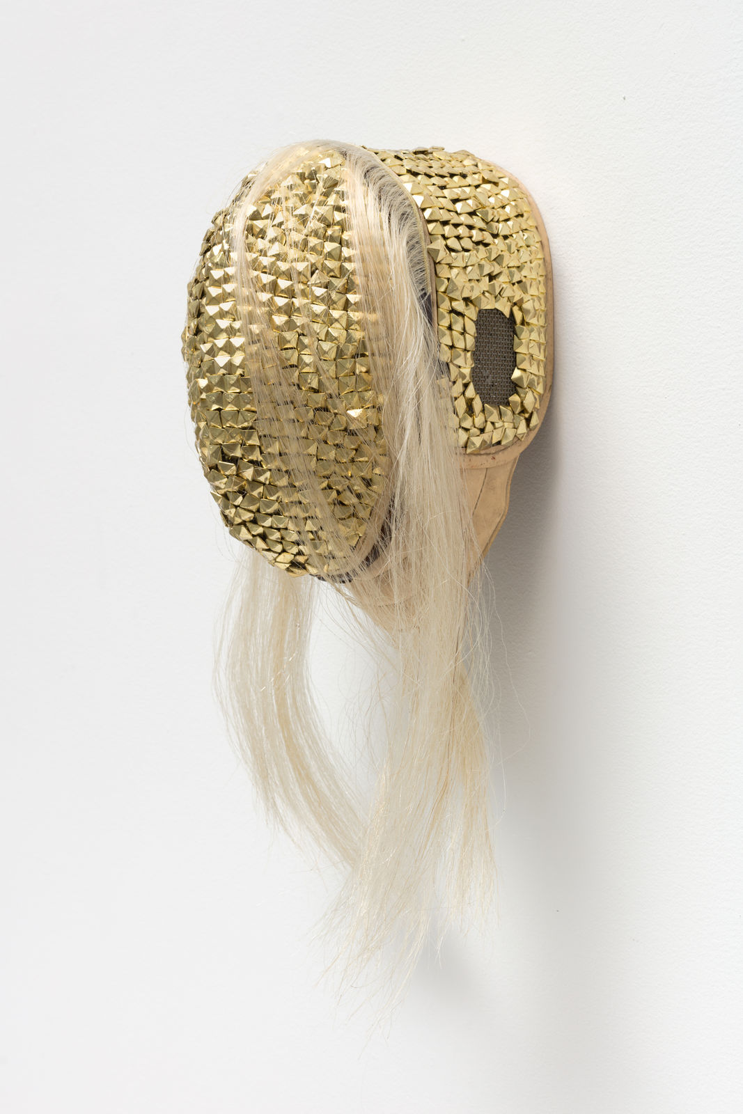 Allison Janae Hamilton, Gold Mask with Pall Mane, 2021