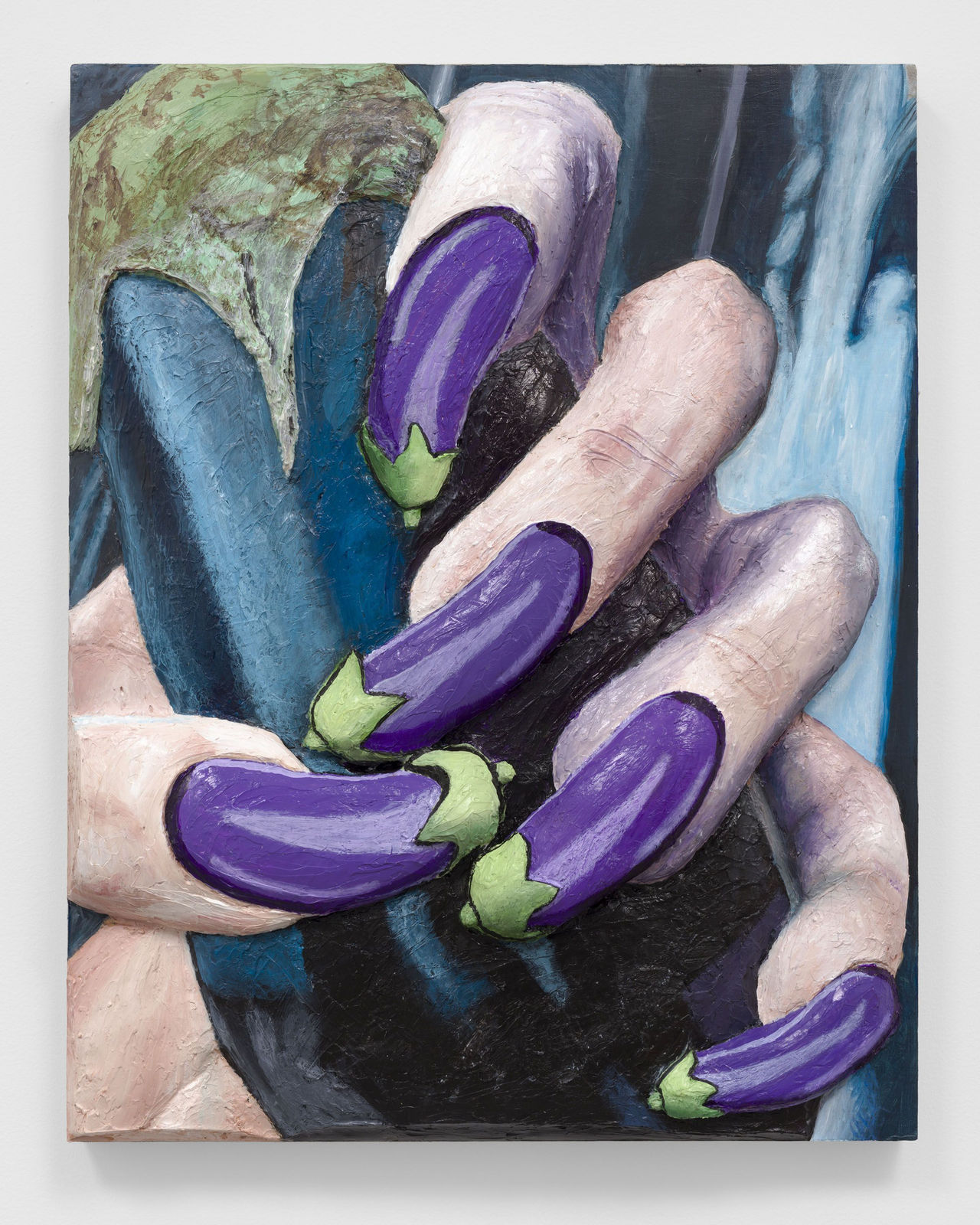 Gina Beavers, Eggplant Emoji Nails, 2019