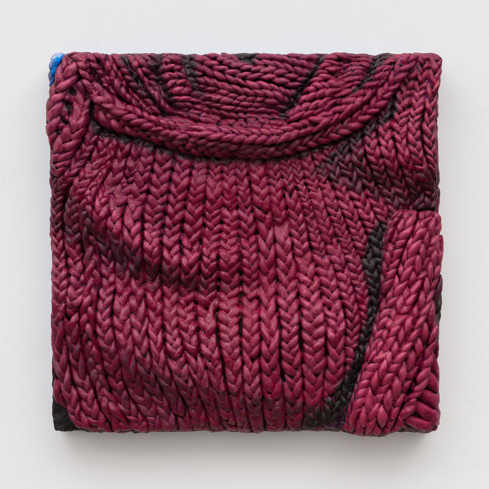 Gina Beavers, Chunky knit throw in Port, 2024