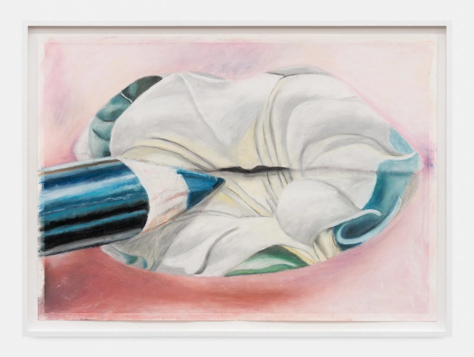 Gina Beavers, Drawing Georgia O'Keeffe on my lips, 2023