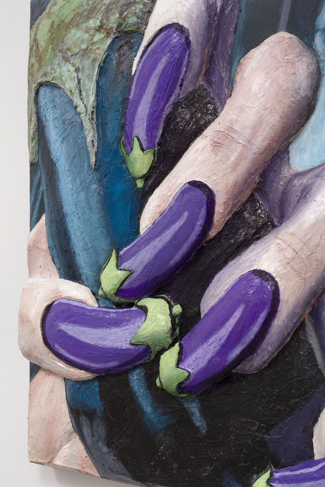 Gina Beavers, Eggplant Emoji Nails, 2019