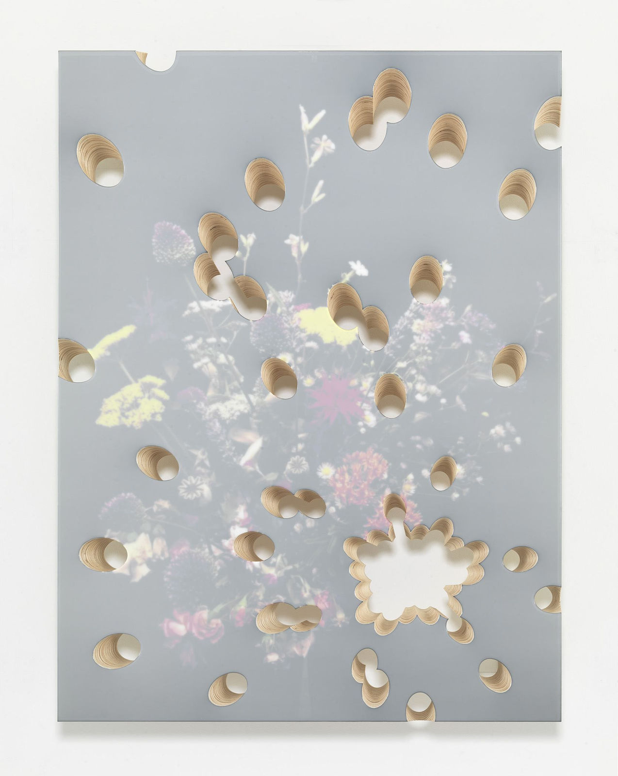 Donald Moffett, Lot 081716 (flowers shot), 2016