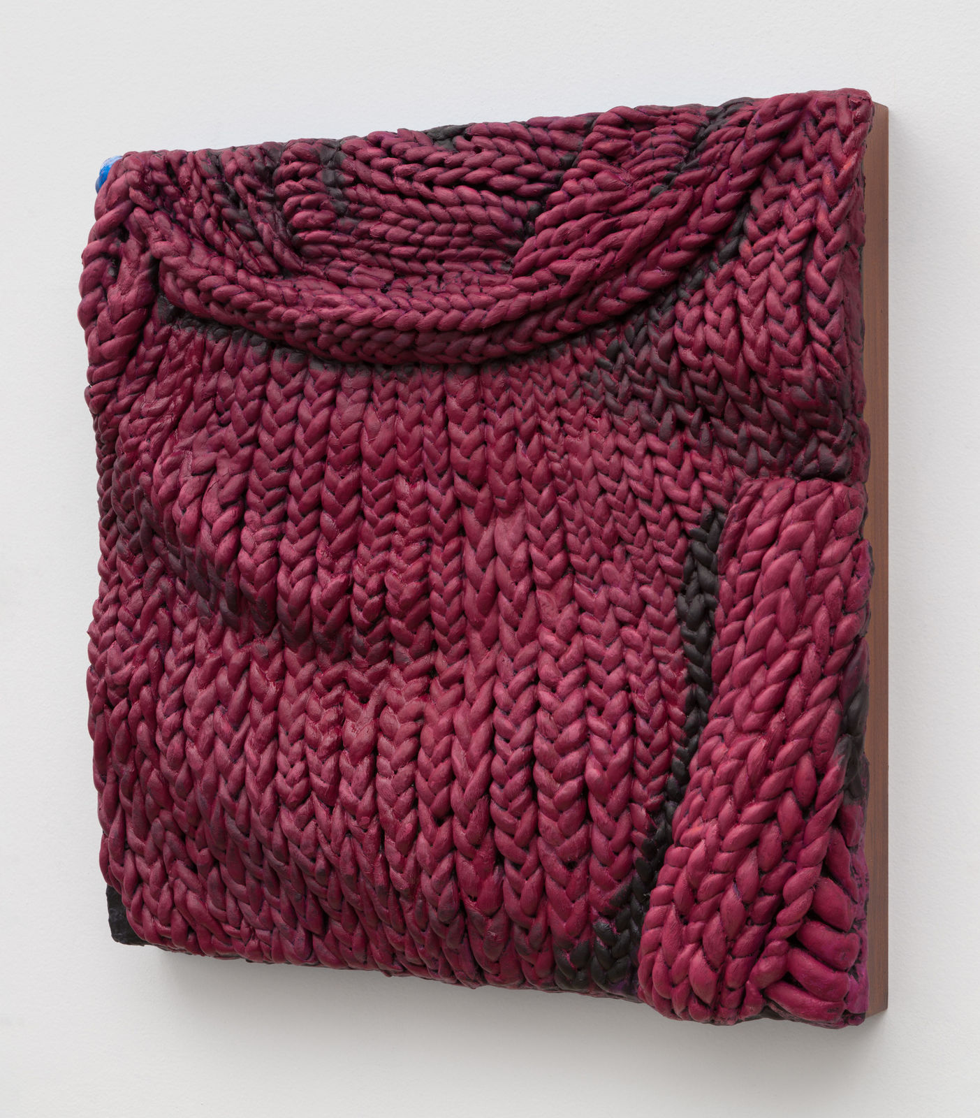 Gina Beavers, Chunky knit throw in Port, 2024