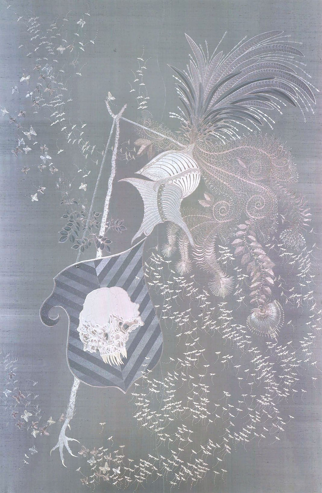 Angelo Filomeno, Coat of Arms with a Skull (after Albrecht Durer engraving), 2006