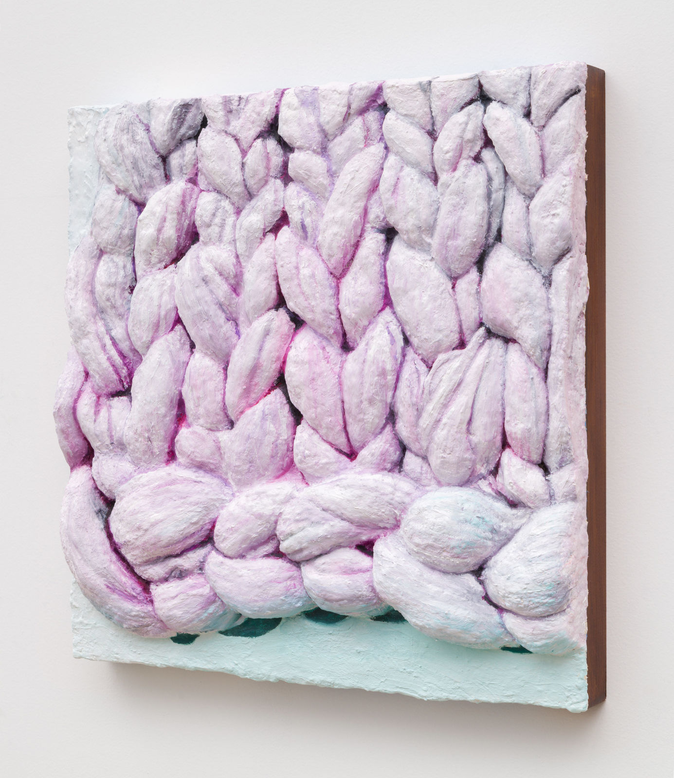 Gina Beavers, Chunky knit throw in Misty Rose, 2024