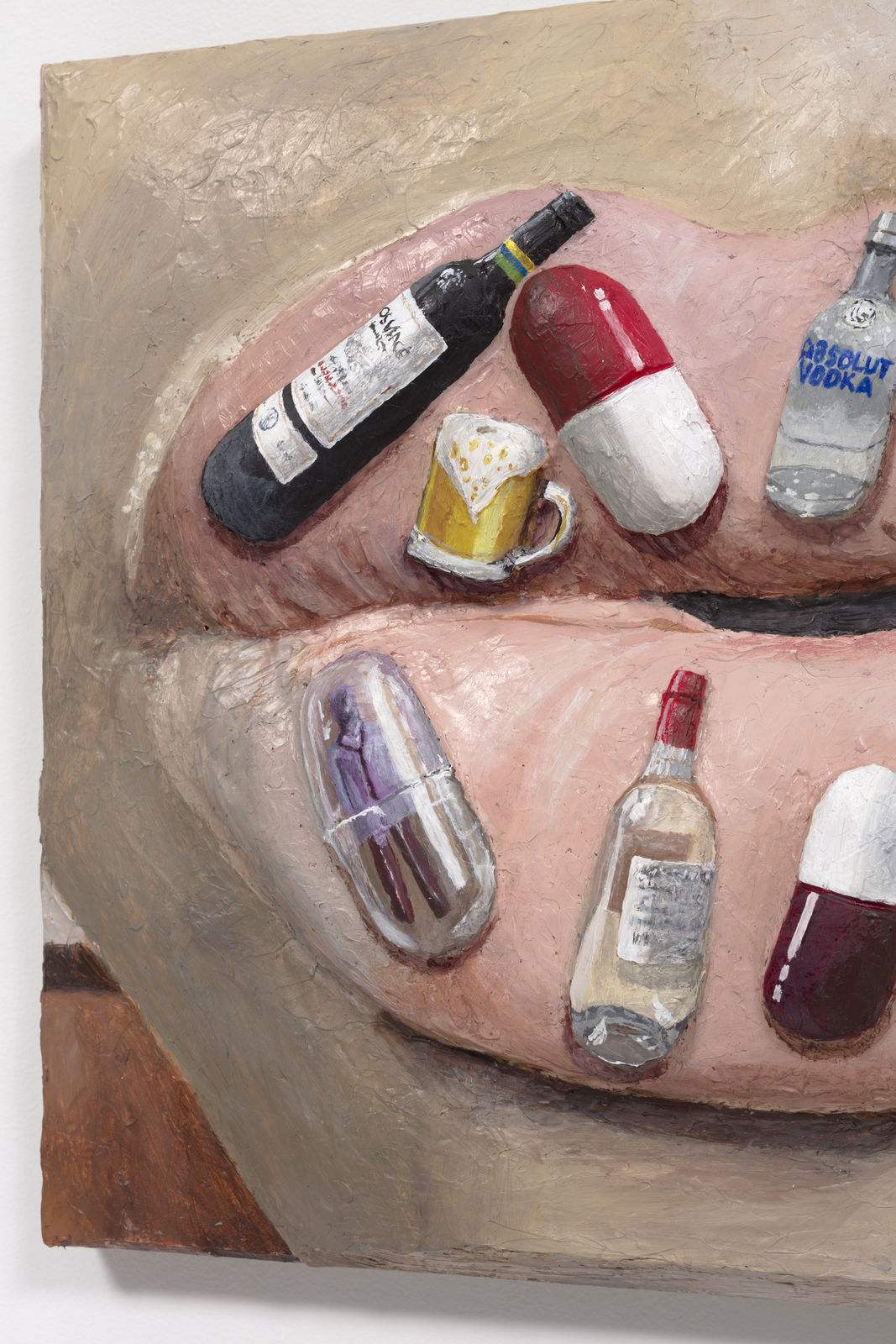 Gina Beavers, Addiction Lips, 2020