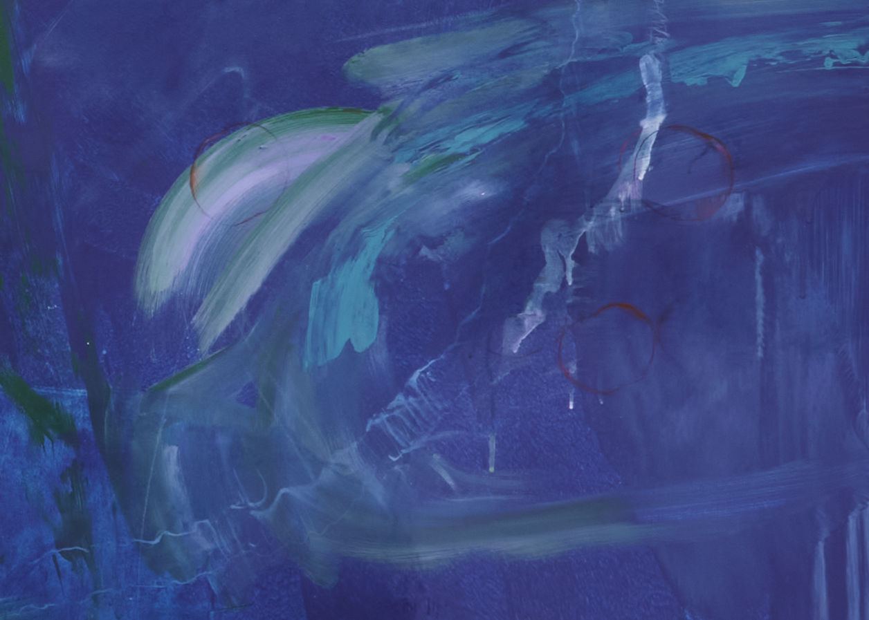 Kwamé Azure Gomez, Back water Blue New moon (after Dianne), 2025