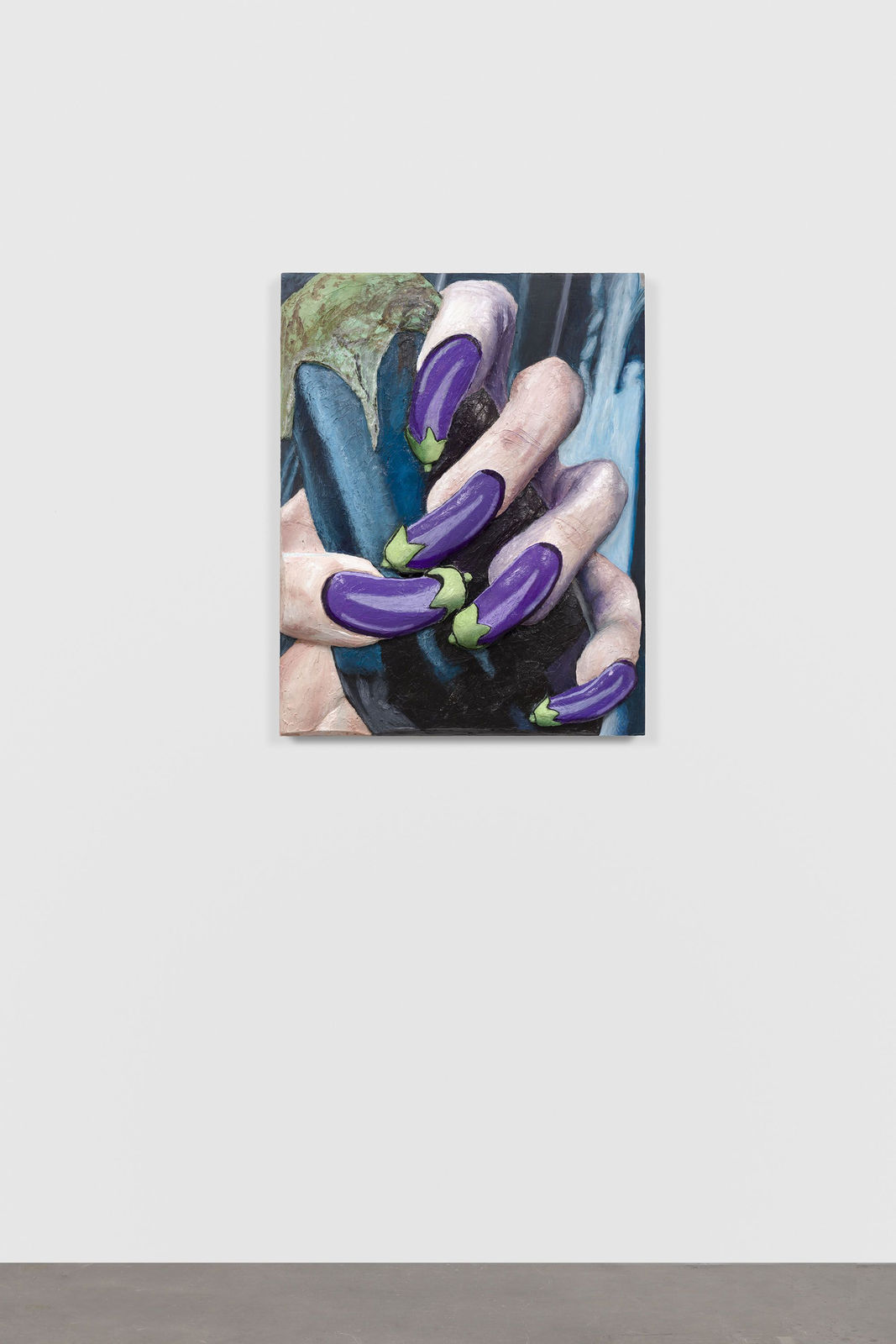 Gina Beavers, Eggplant Emoji Nails, 2019
