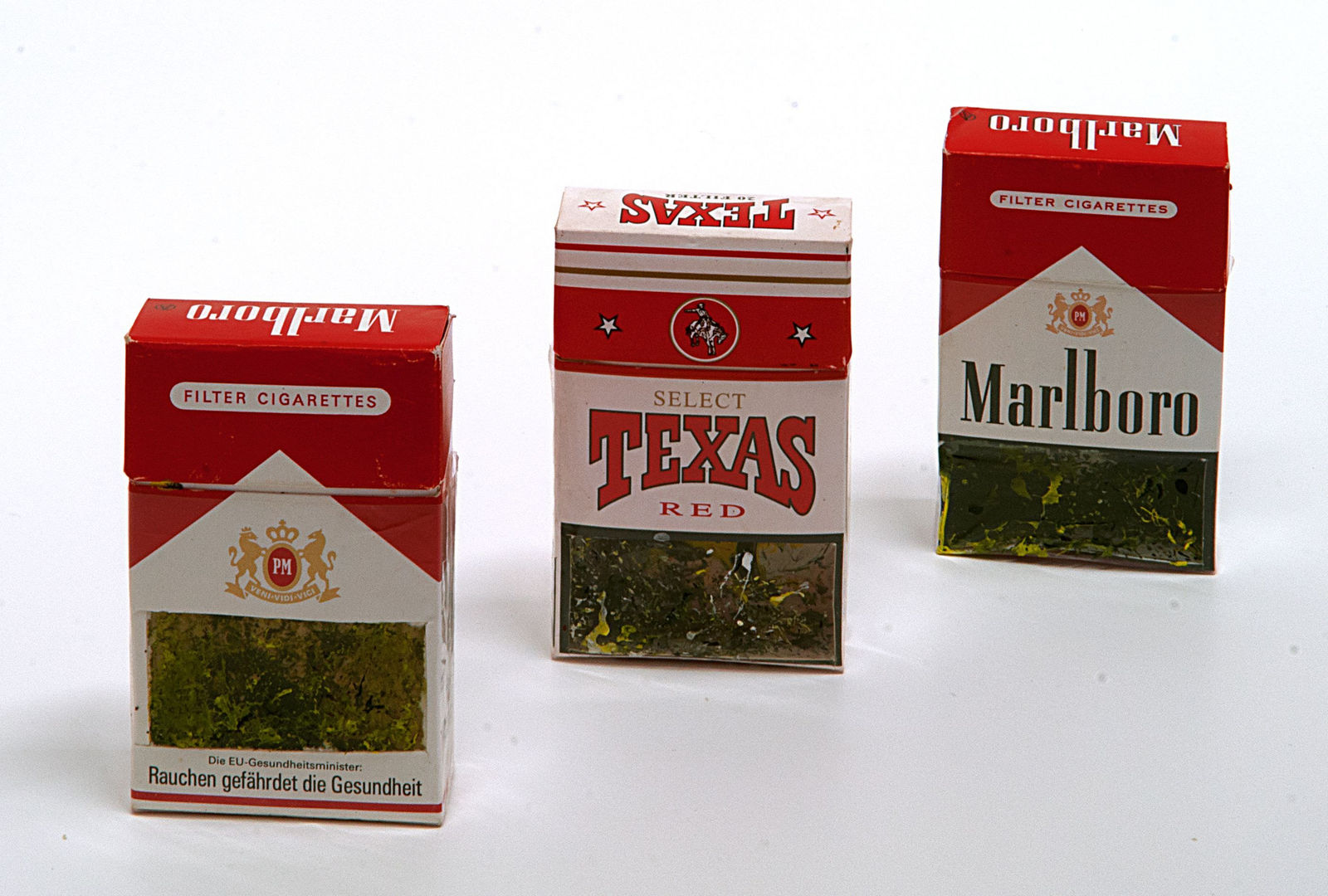 Christian Eisenberger, Untitled, 3 packets of cigarettes, 2008