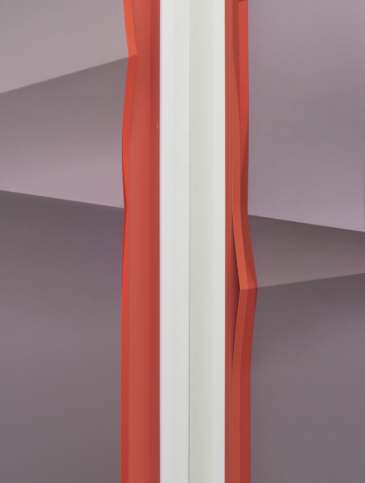 John Houck, Accumulator #13, 3 Colors #E3564C, #9A96A3, #A36868, 2017