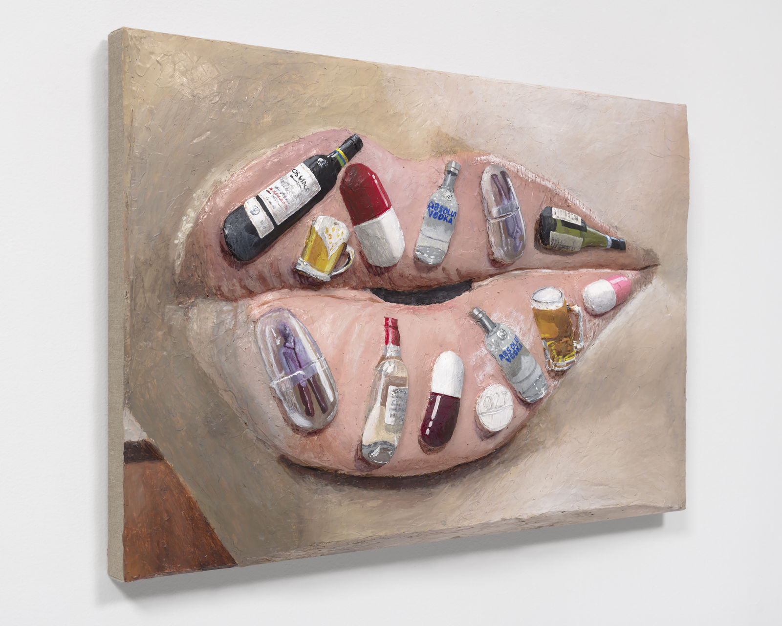 Gina Beavers, Addiction Lips, 2020