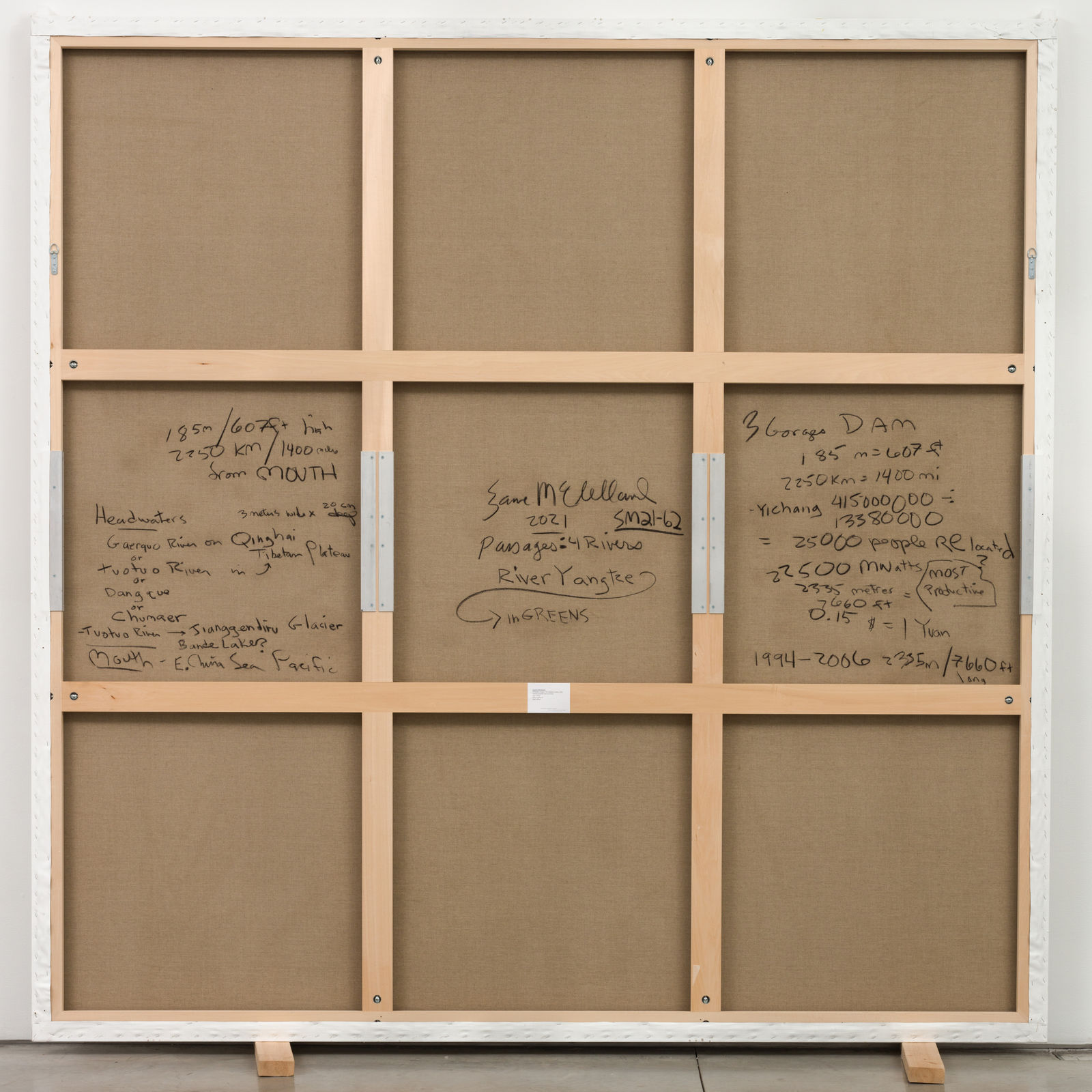 Suzanne McClelland, PASSAGES: 4 Rivers- The Yangtze in Greens, 2021